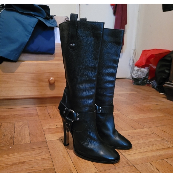 Dolce & Gabbana Shoes - Black Dolce & Gabbana Leather Stiletto Boots